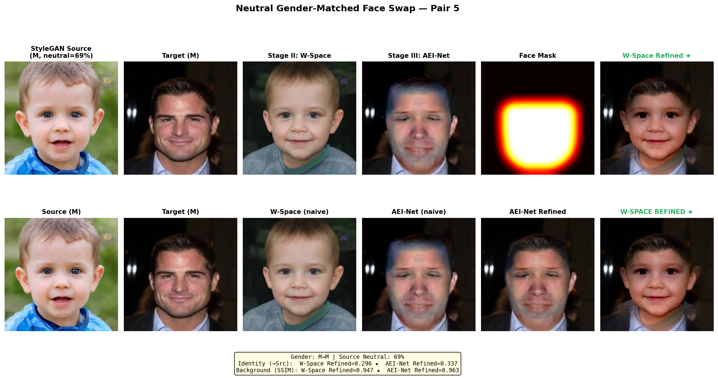 W-Space Refined Face Swapping Pipeline